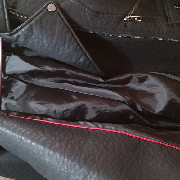 Steve Madden Faux leather biker jacket, medium. Never worn. - Picture 3 of 5